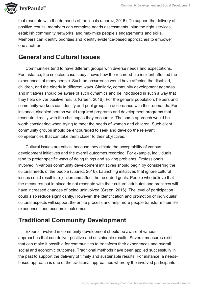 Community Development and Social Development. Page 2