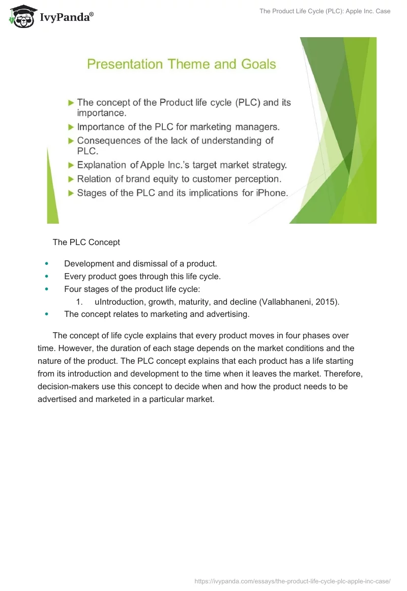 The Product Life Cycle (PLC): Apple Inc. Case. Page 2