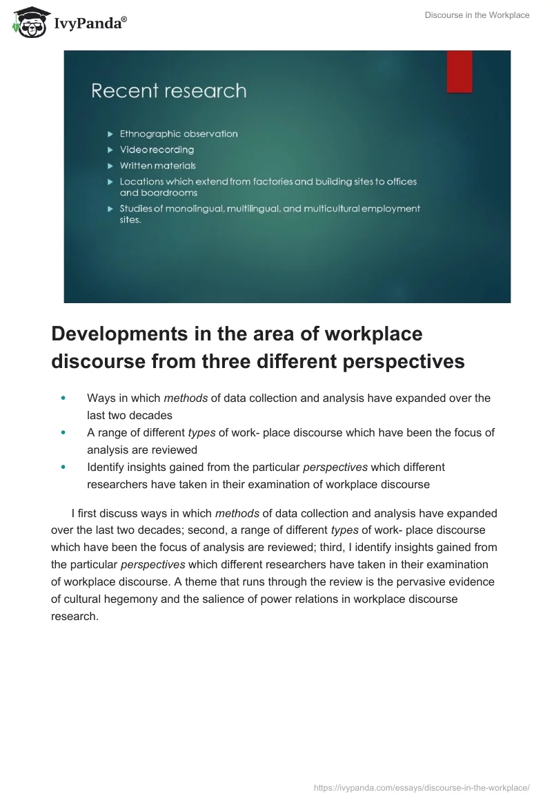 Discourse in the Workplace. Page 3