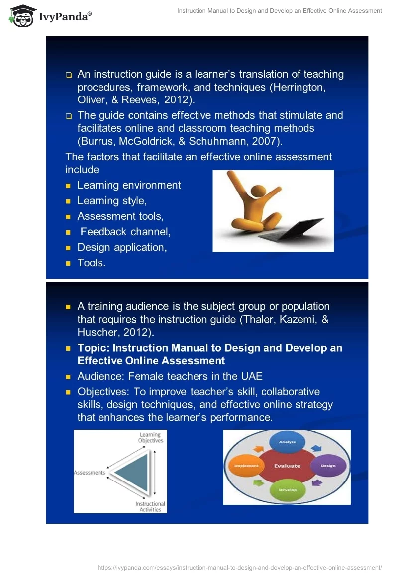 Instruction Manual to Design and Develop an Effective Online Assessment. Page 3