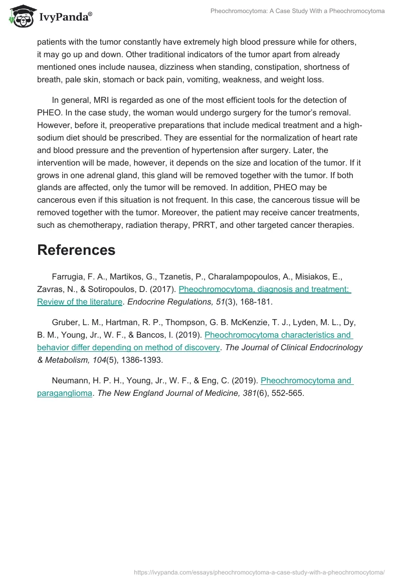 Pheochromocytoma: A Case Study With a Pheochromocytoma. Page 2