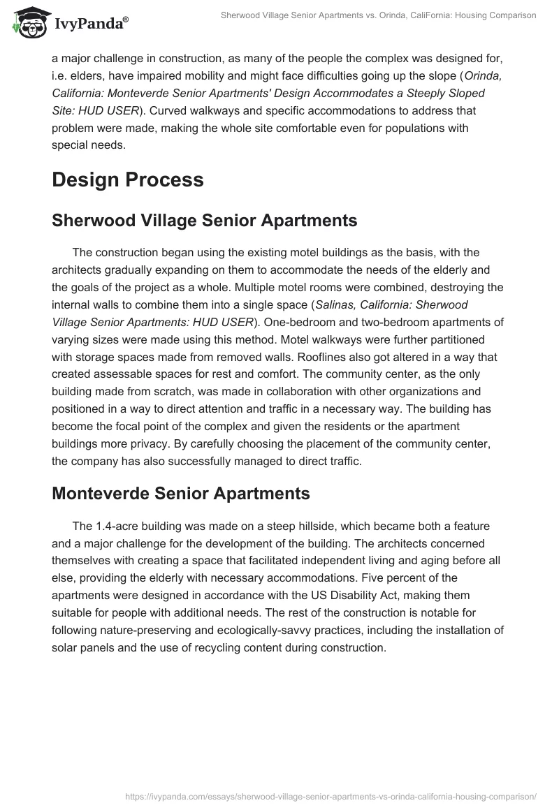 Sherwood Village Senior Apartments vs. Orinda, CaliFornia: Housing Comparison. Page 4