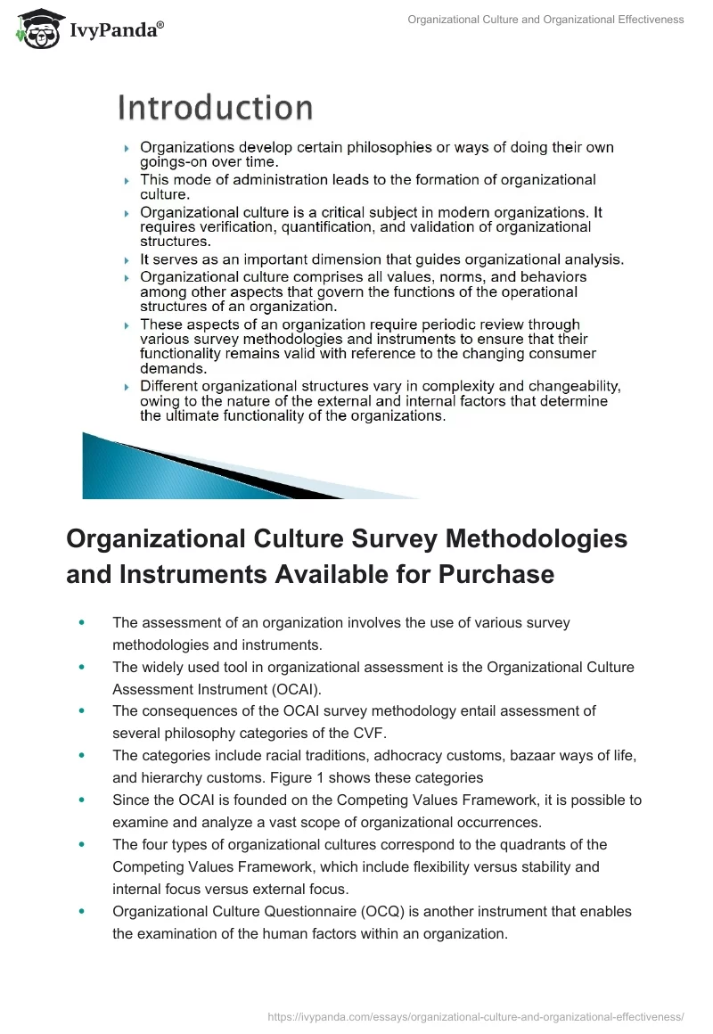Organizational Culture and Organizational Effectiveness. Page 2