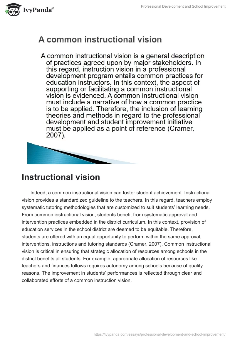 Professional Development and School Improvement. Page 5
