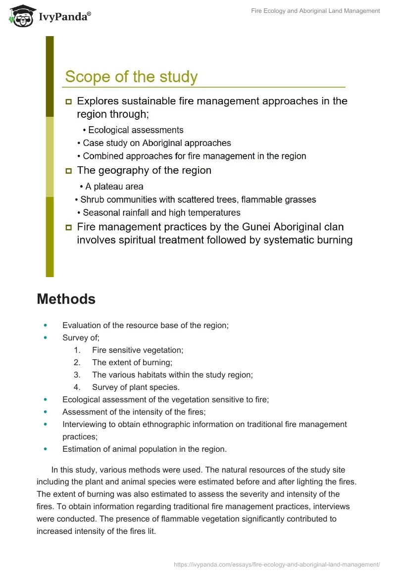 Fire Ecology and Aboriginal Land Management. Page 3