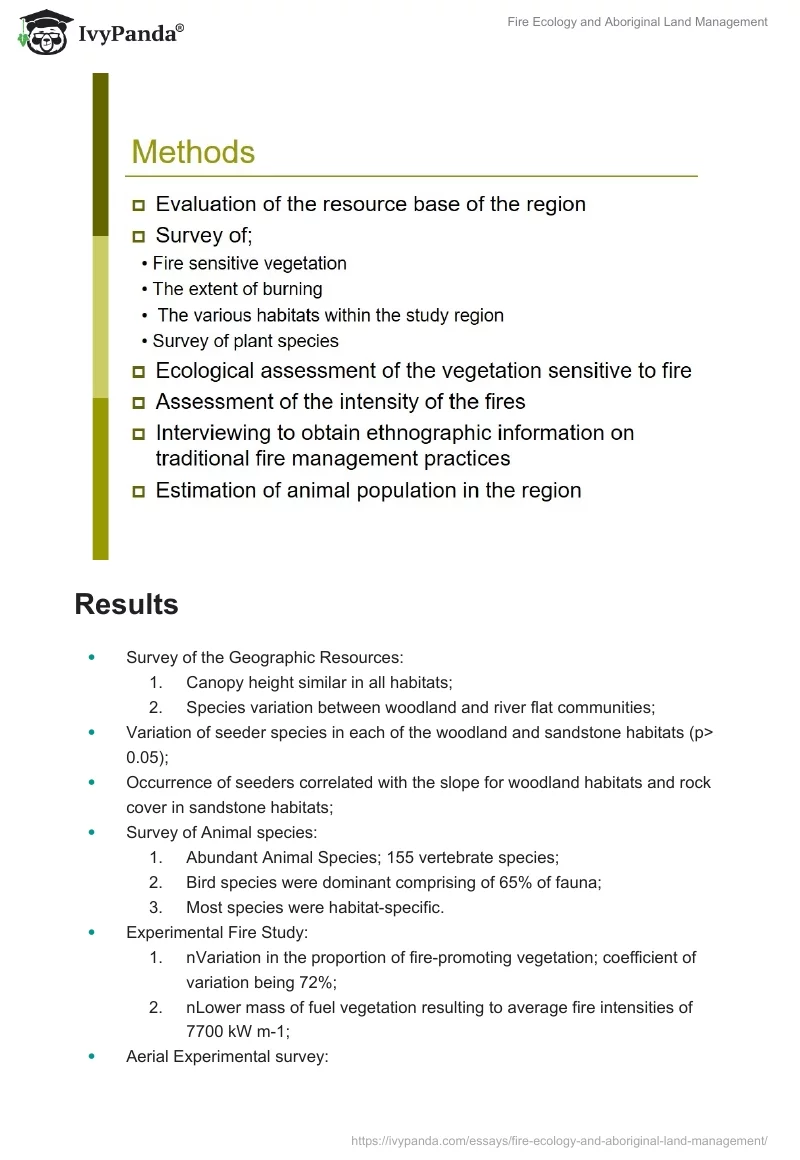 Fire Ecology and Aboriginal Land Management. Page 4
