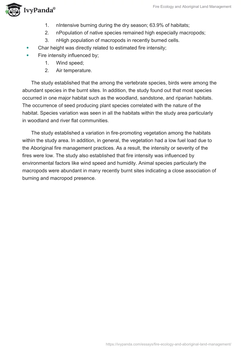 Fire Ecology and Aboriginal Land Management. Page 5