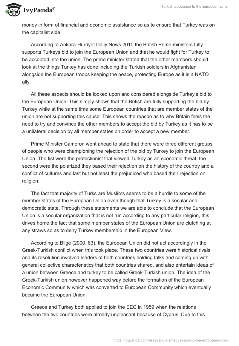 Turkish accession to the European Union. Page 4