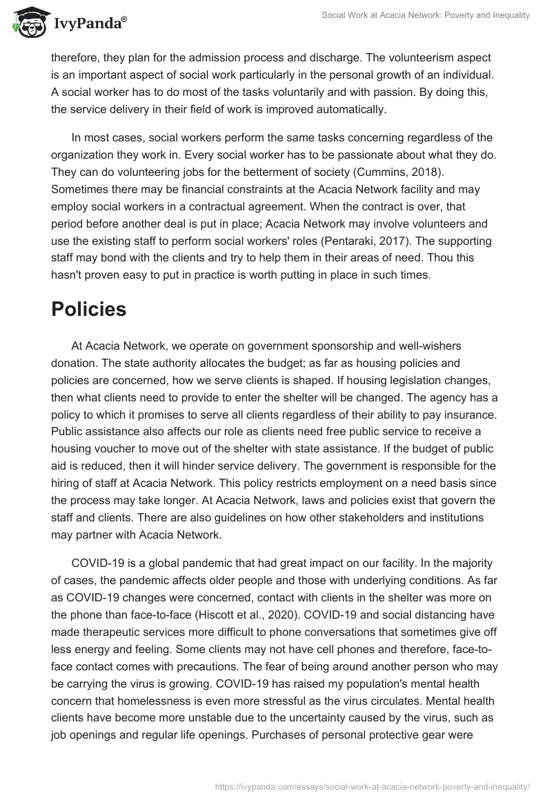 Social Work at Acacia Network: Poverty and Inequality. Page 3