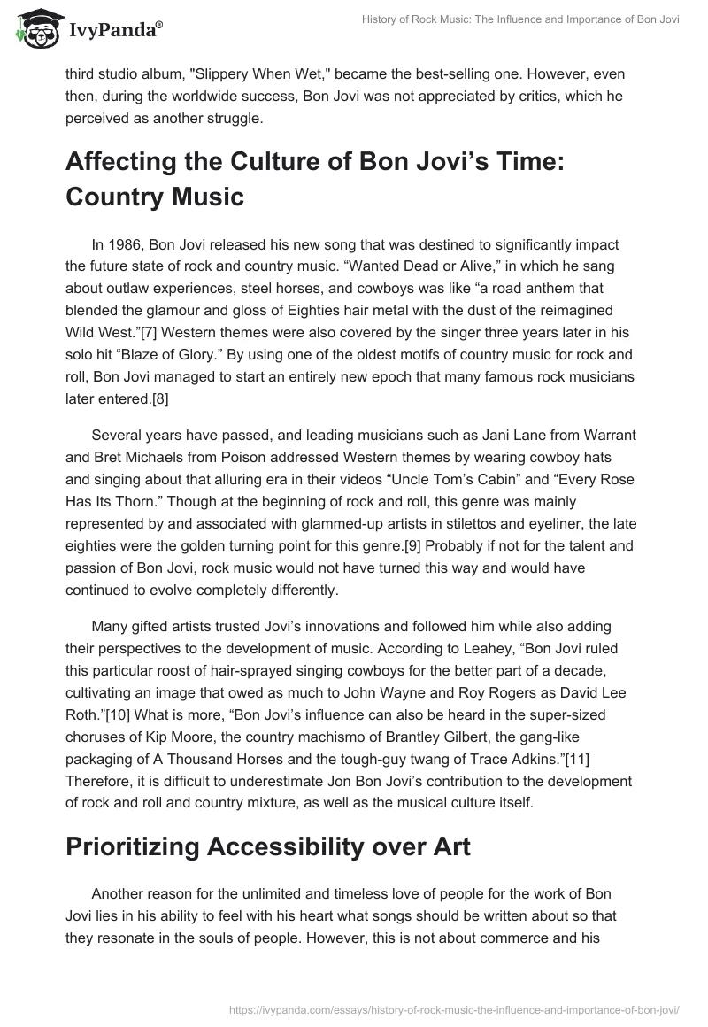 History of Rock Music: The Influence and Importance of Bon Jovi. Page 3