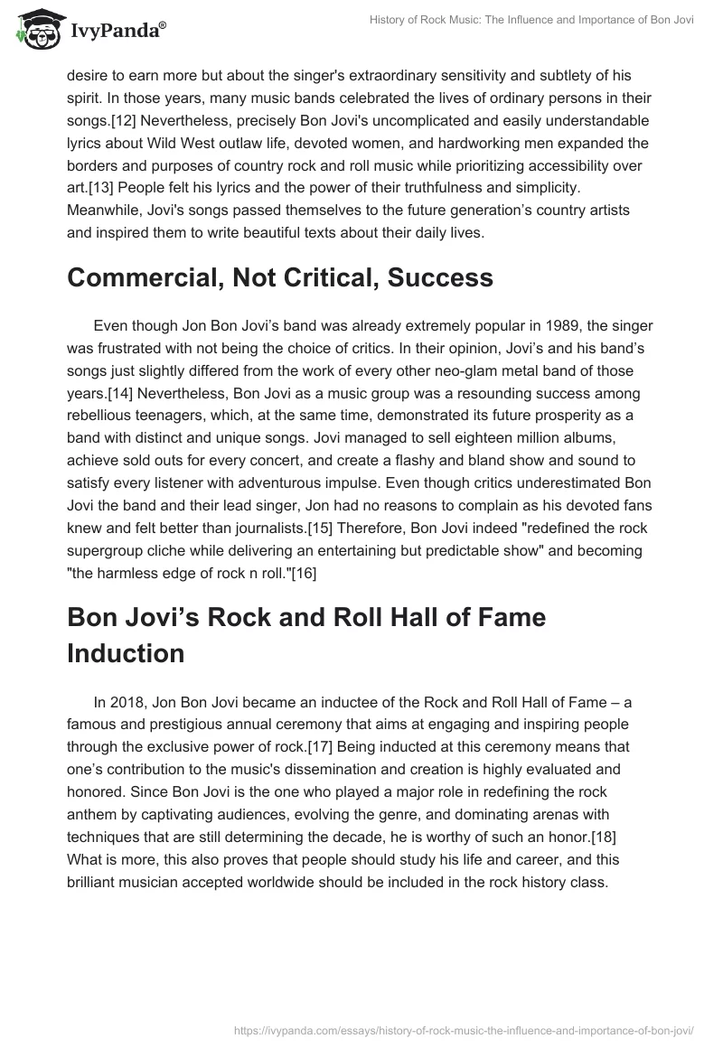 History of Rock Music: The Influence and Importance of Bon Jovi. Page 4