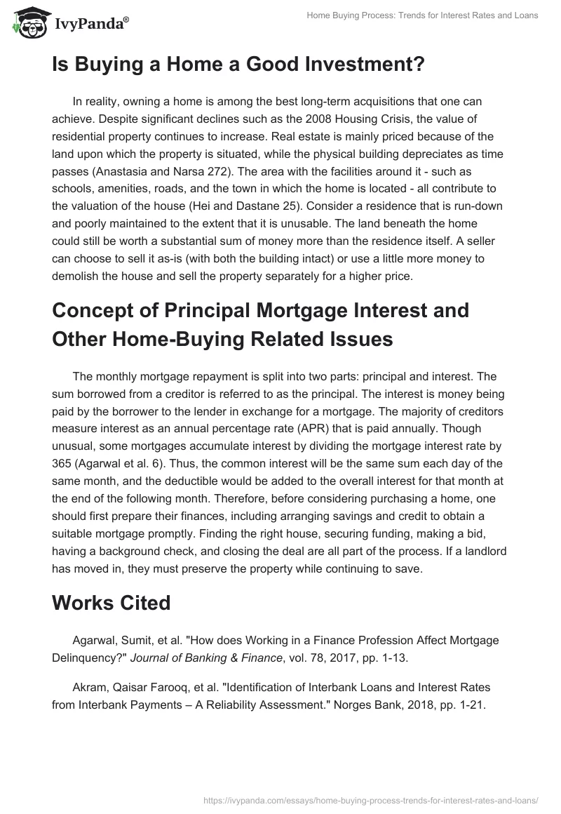 Home Buying Process: Trends for Interest Rates and Loans. Page 2