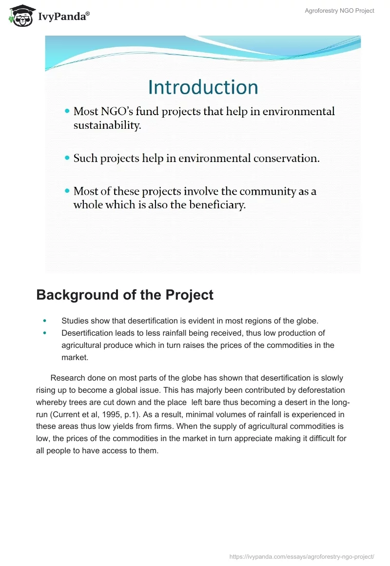 Agroforestry NGO Project. Page 2