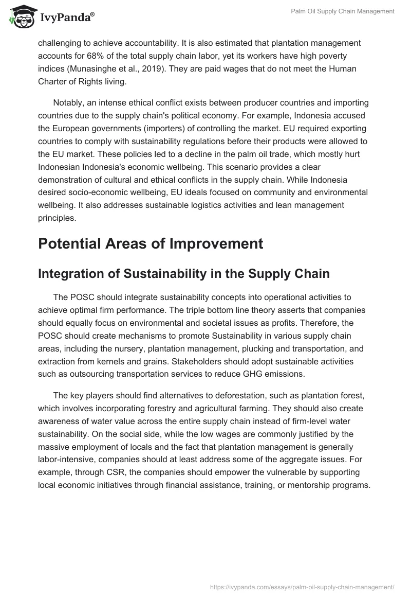 Palm Oil Supply Chain Management. Page 2