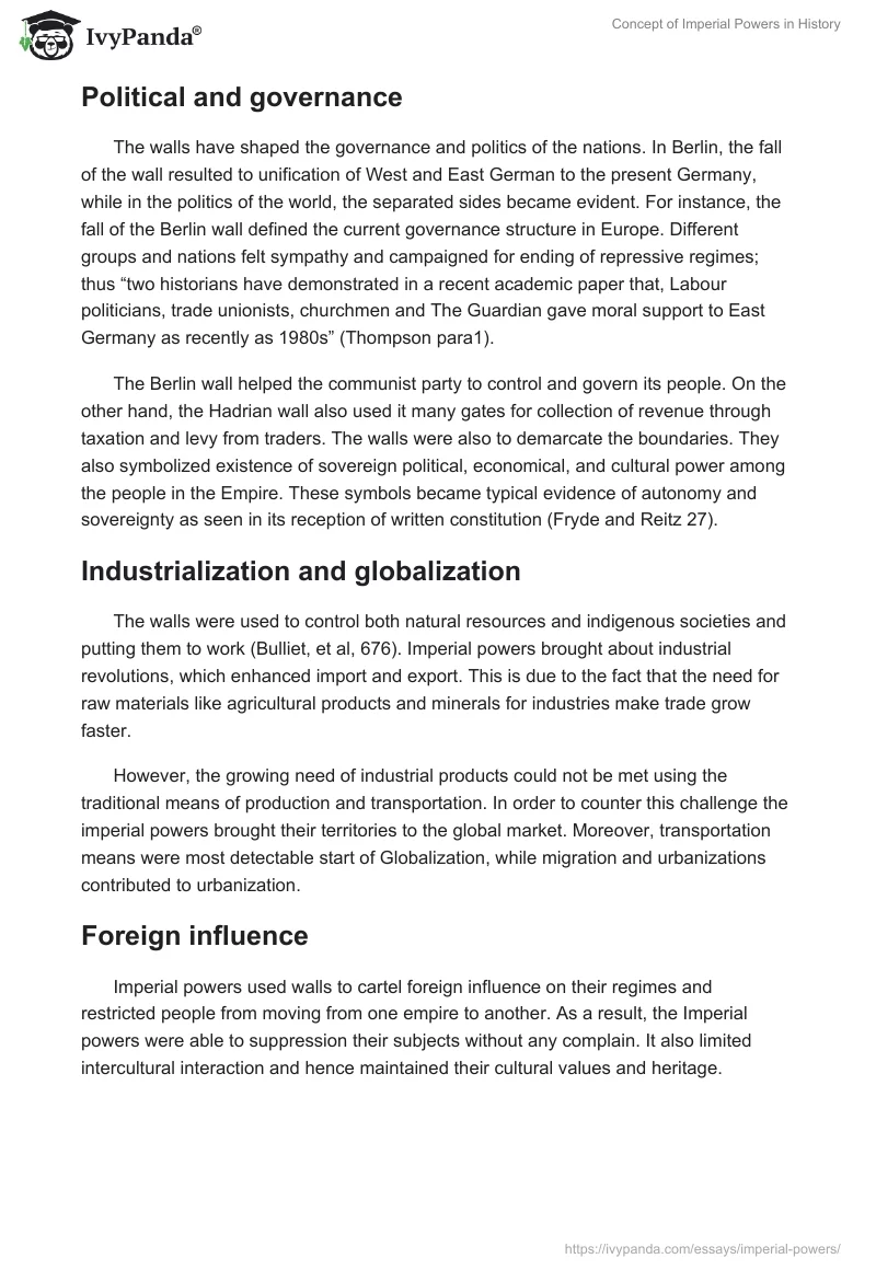 Concept of Imperial Powers in History. Page 4