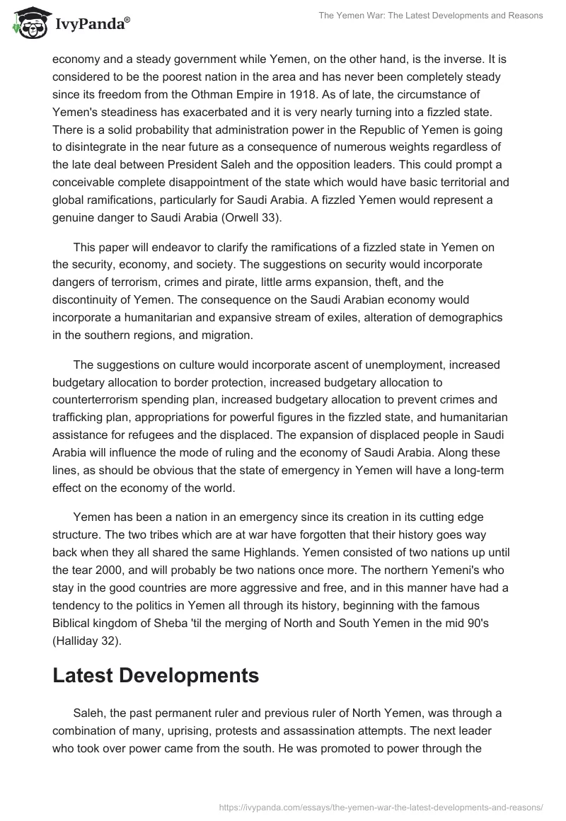 The Yemen War: The Latest Developments and Reasons. Page 2