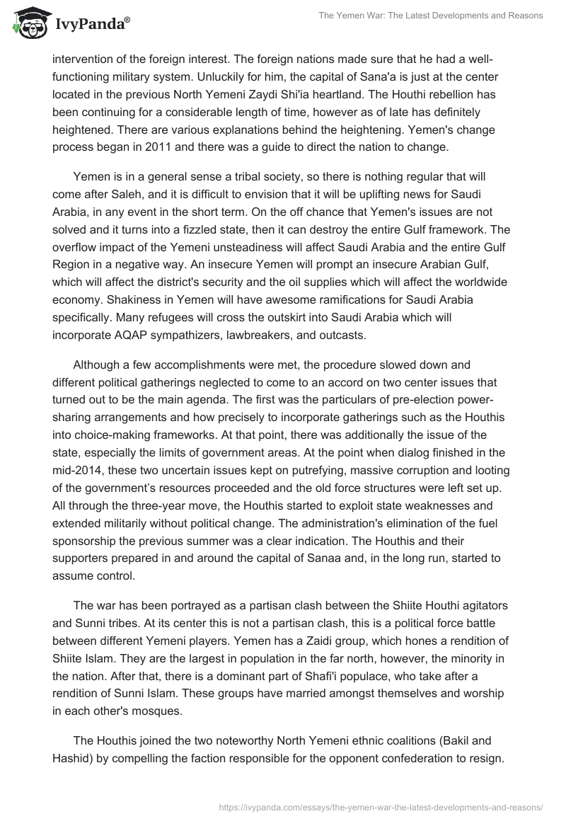 The Yemen War: The Latest Developments and Reasons. Page 3