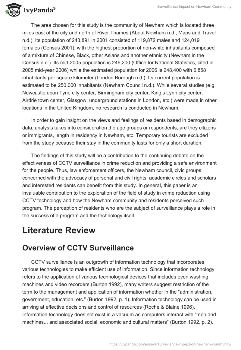 Surveillance Impact on Newham Community. Page 3