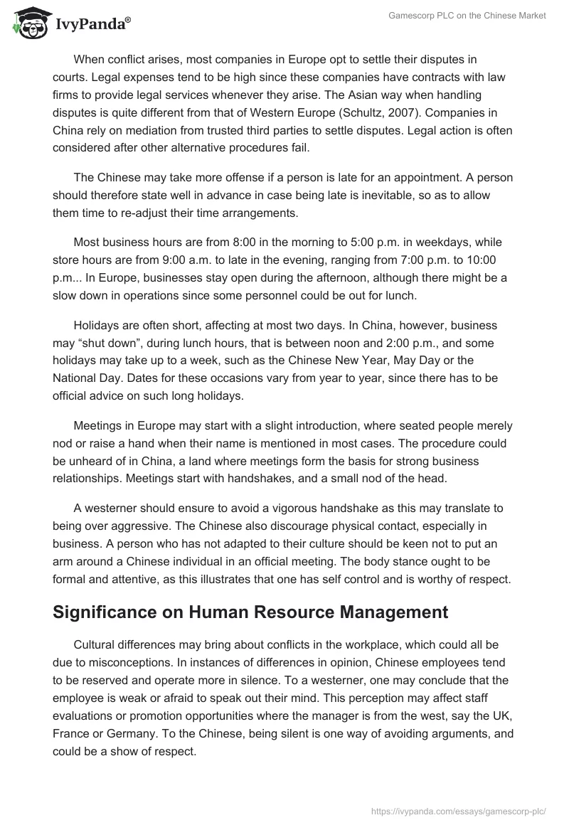 Gamescorp PLC on the Chinese Market. Page 5