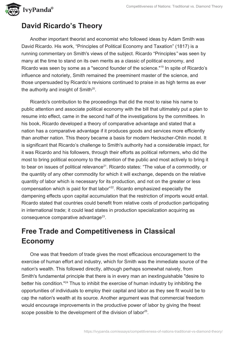 Competitiveness of Nations: Traditional vs. Diamond Theory. Page 4