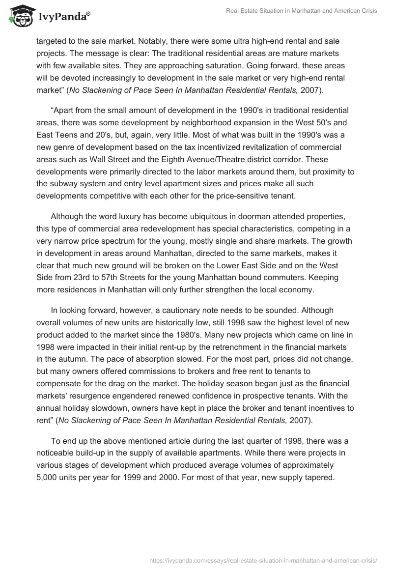 Real Estate Situation in Manhattan and American Crisis. Page 5