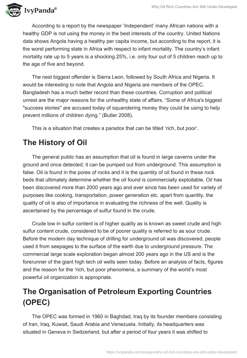 Why Oil-Rich Countries Are Still Under-Developed. Page 2