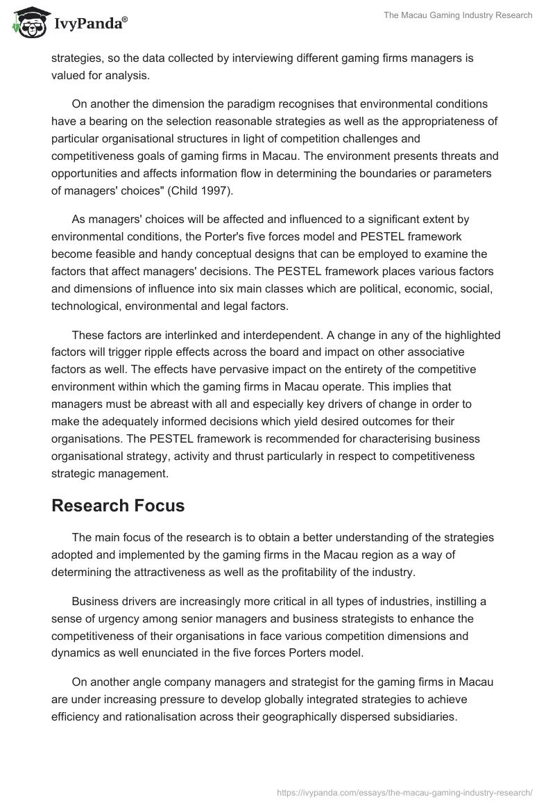The Macau Gaming Industry Research. Page 4