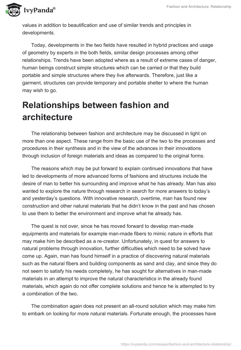 Fashion and Architecture: Relationship. Page 2