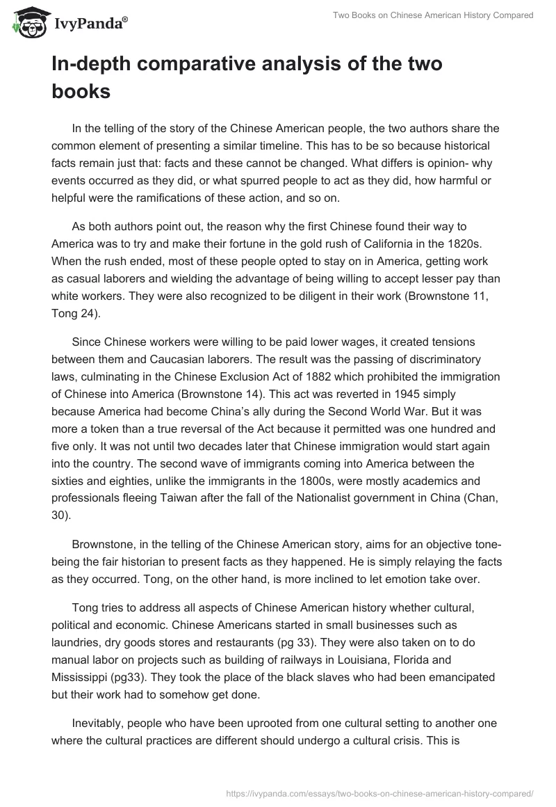 Two Books on Chinese American History Compared. Page 3