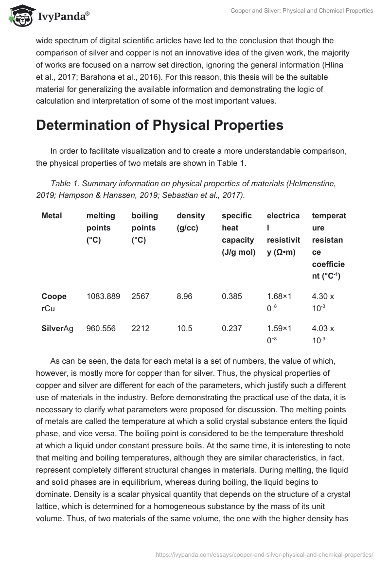 Cooper and Silver: Physical and Chemical Properties. Page 2