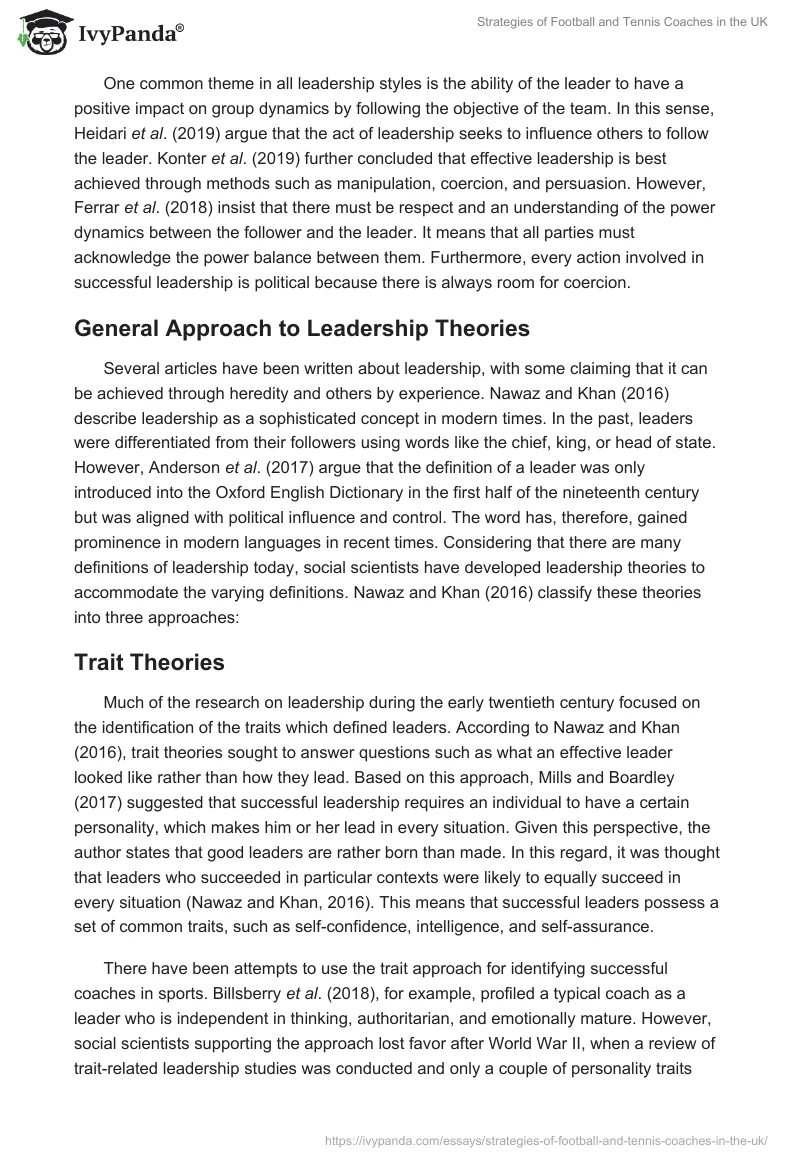 Strategies of Football and Tennis Coaches in the UK. Page 2