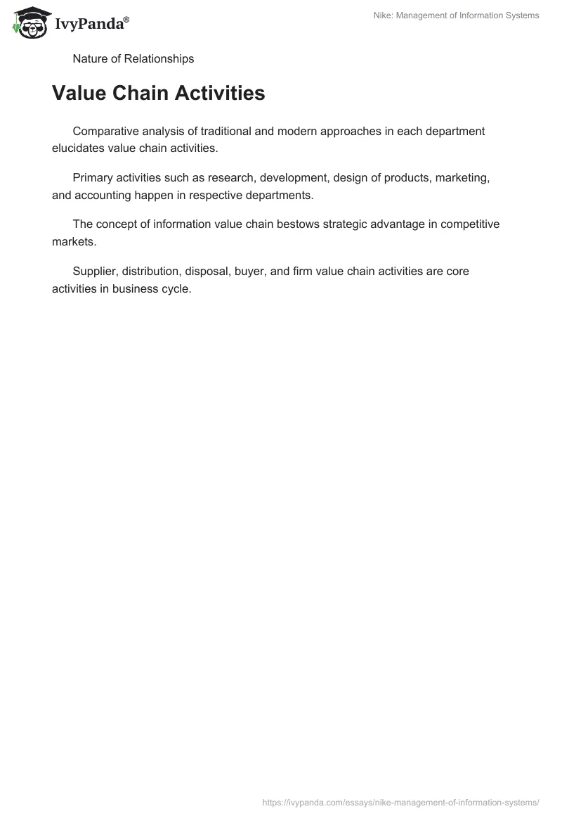 Nike: Management of Information Systems. Page 4
