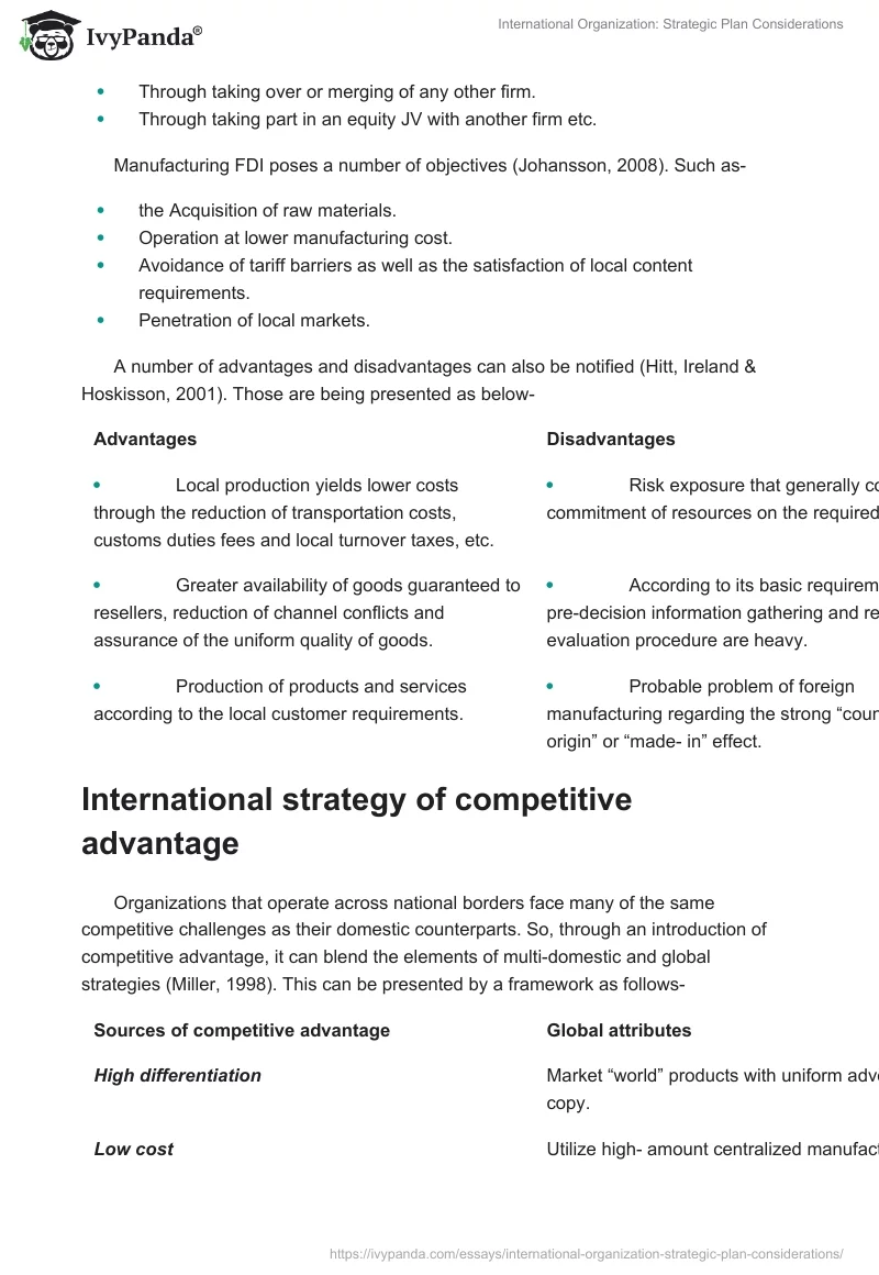 International Organization: Strategic Plan Considerations. Page 4