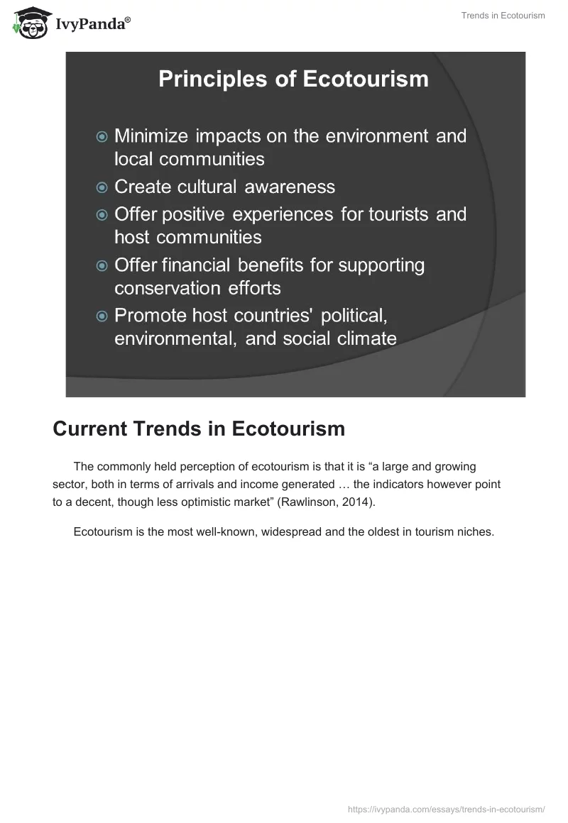 Trends in Ecotourism. Page 3