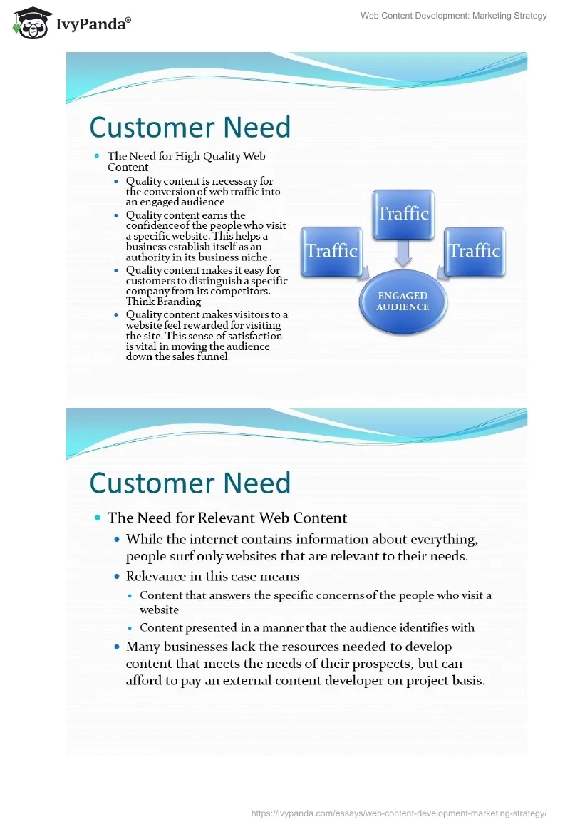 Web Content Development: Marketing Strategy. Page 5