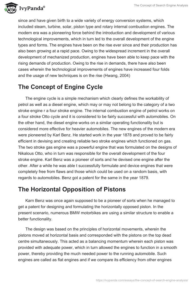 The Concept of Search Engine Analysis. Page 4