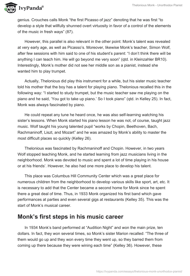 Thelonious Monk - Unorthodox Pianist. Page 2