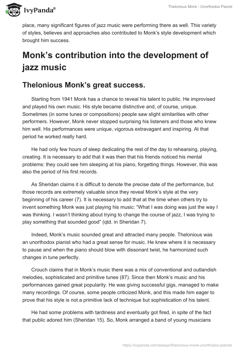 Thelonious Monk - Unorthodox Pianist. Page 4