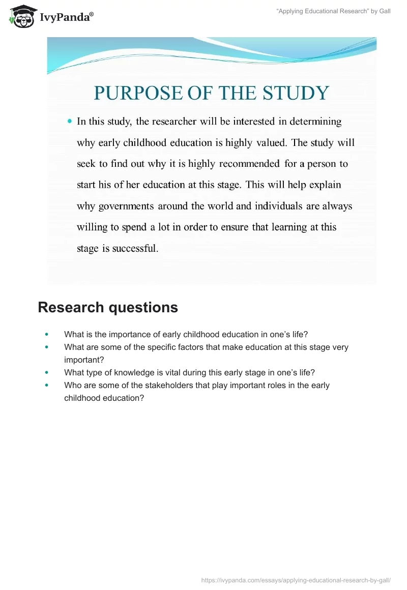 “Applying Educational Research” by Gall. Page 3