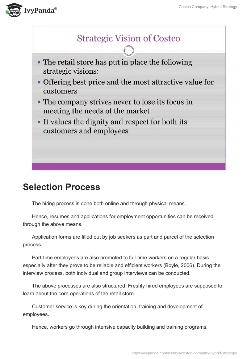 Costco Company: Hybrid Strategy. Page 3