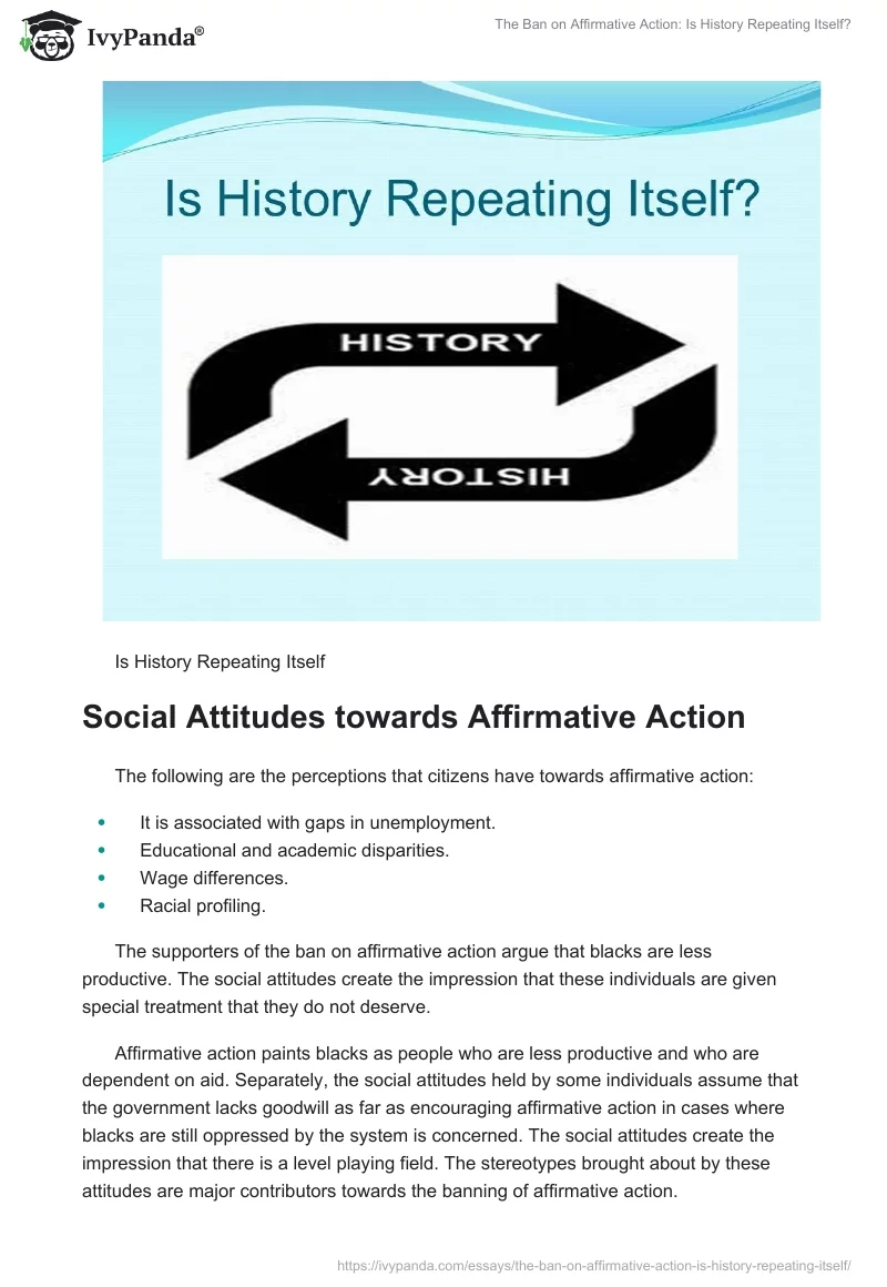 The Ban on Affirmative Action: Is History Repeating Itself?. Page 4