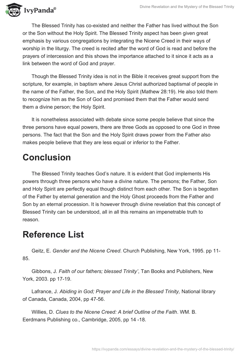 Divine Revelation and the Mystery of the Blessed Trinity. Page 3
