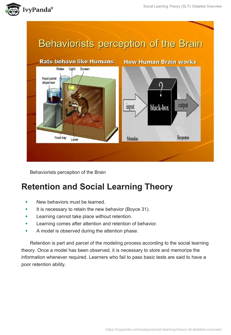 Social Learning Theory (SLT): Detailed Overview. Page 4
