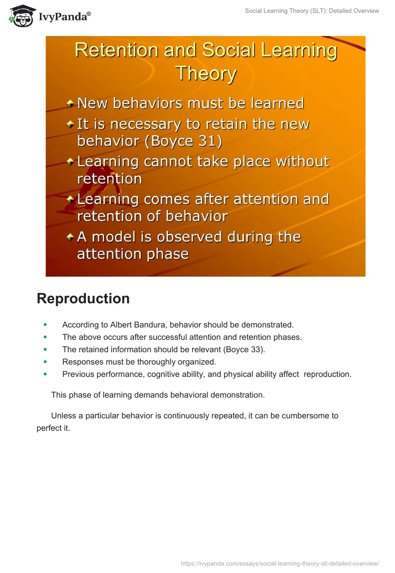 Social Learning Theory (SLT): Detailed Overview. Page 5