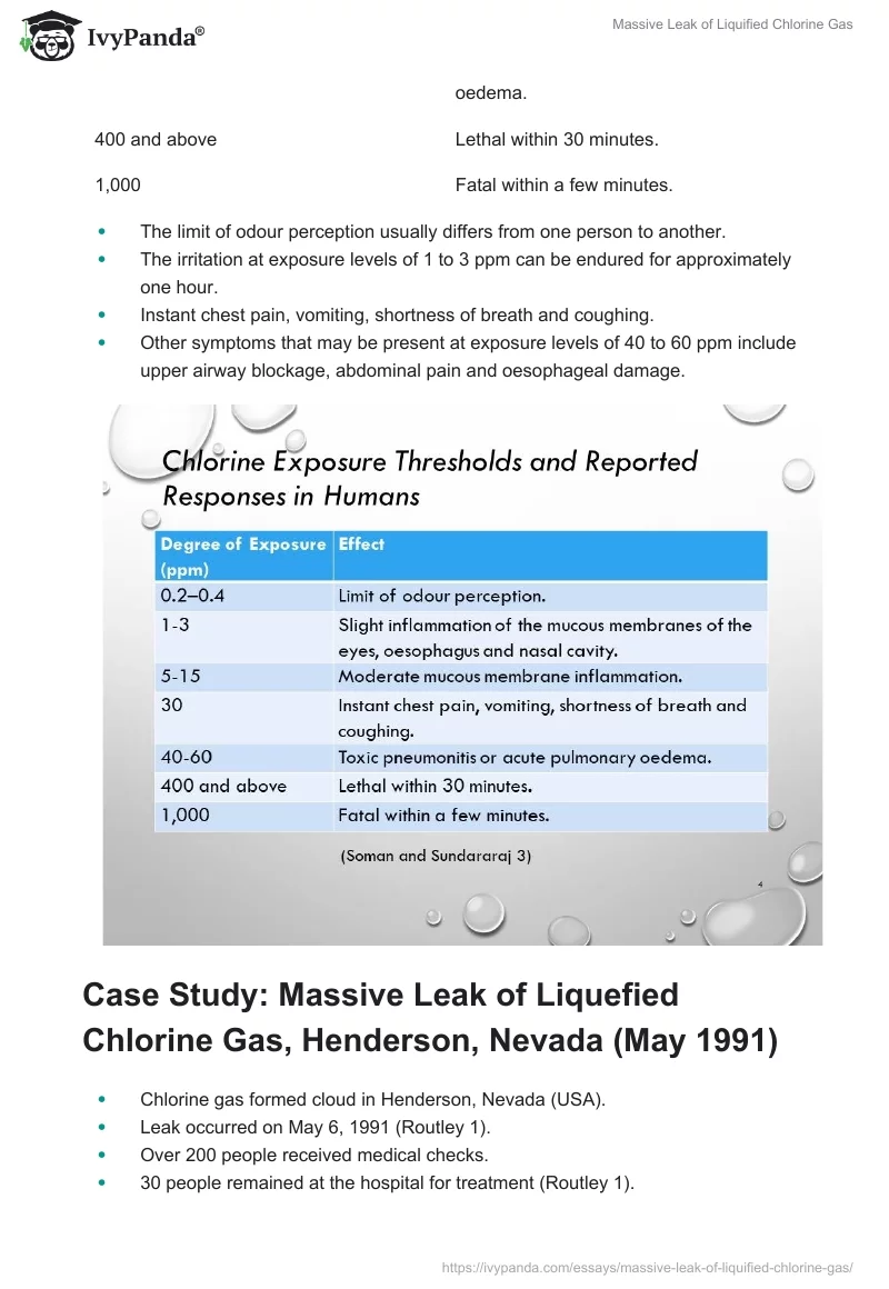 Massive Leak of Liquified Chlorine Gas. Page 4