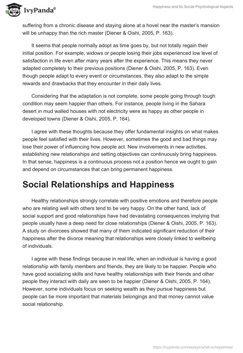 Happiness and Its Social Psychological Aspects. Page 2