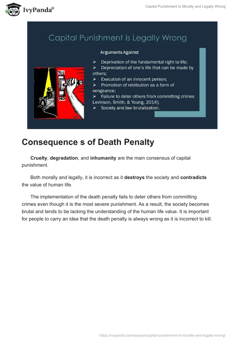 Capital Punishment Is Morally and Legally Wrong. Page 4