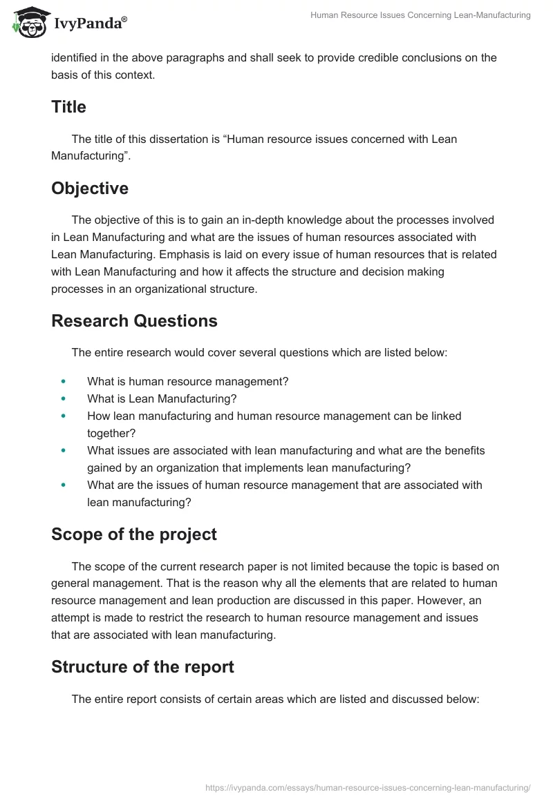 Human Resource Issues Concerning Lean-Manufacturing. Page 4