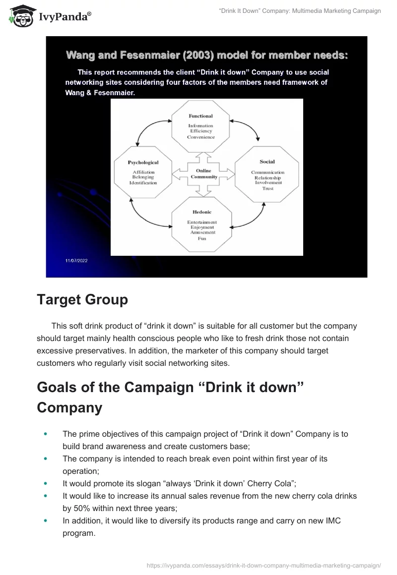 “Drink It Down” Company: Multimedia Marketing Campaign. Page 4