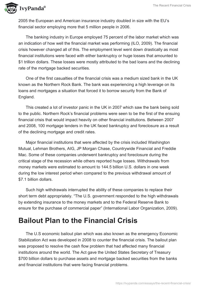 The Recent Financial Crisis. Page 4